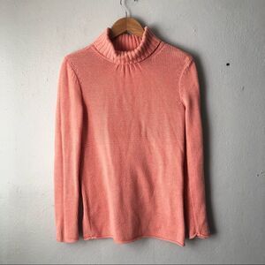 J Jill pink cotton blend turtleneck sweater size XS